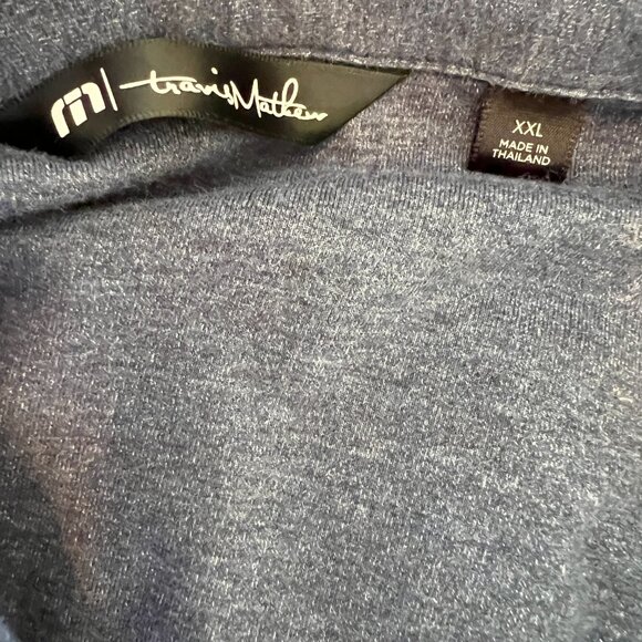 Travis Mathew - Quarter Zip Up - Blue Pullover - Size XXL - Picture 8 of 9